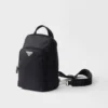 Re-Nylon and Saffiano Leather Backpack