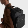 Re-Nylon and Saffiano Leather Backpack