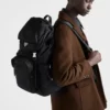 Re-Nylon and Saffiano Leather Backpack