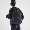 Re-Nylon and Saffiano Leather Backpack