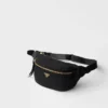 Re-Nylon and Saffiano Leather Belt Bag