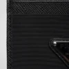 Re-Nylon and Saffiano Leather Card Holder
