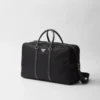 Re-Nylon and Saffiano Leather Duffel Bag