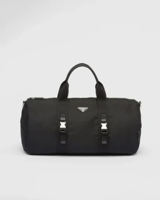 Re-Nylon and Saffiano Leather Duffle Bag