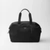 Re-Nylon and Saffiano Leather Duffle Bag