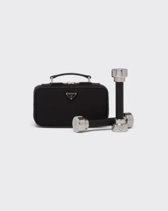 Re-Nylon and Saffiano Leather Hand Weights Carry Case