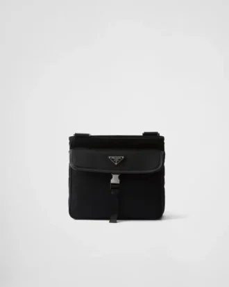 Re-Nylon and Saffiano Leather Shoulder Bag
