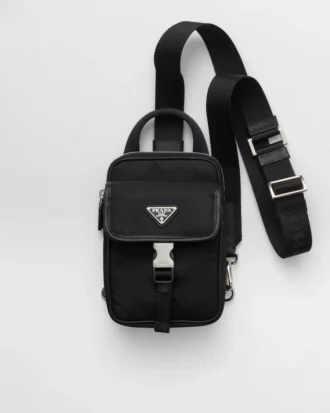 Re-Nylon and Saffiano Leather Smartphone Case