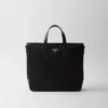 Re-Nylon and Saffiano Leather Tote Bag