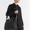 Re-Nylon and Saffiano Leather Tote Bag