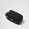 Re-Nylon and Saffiano Leather Travel Pouch