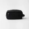 Re-Nylon and Saffiano Leather Travel Pouch