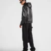 Reversible Nappa and Re-Nylon Blouson Jacket