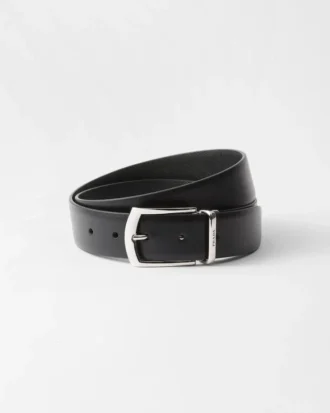 Reversible Saffiano and Leather Belt