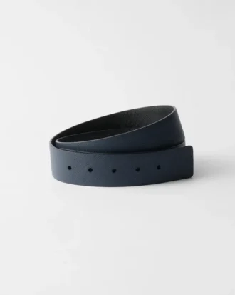 Reversible Saffiano Leather Belt Strap