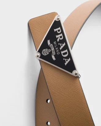 Reversible Saffiano Leather Belt Strap