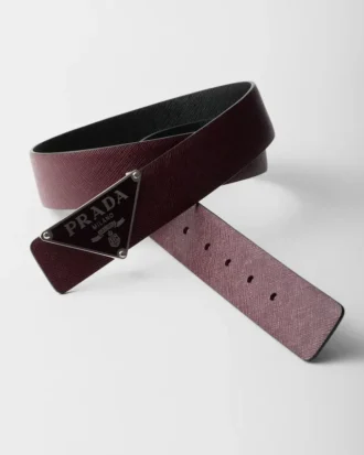 Reversible Saffiano Leather Belt Strap