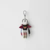 Robot Saffiano Leather Keychain Charm