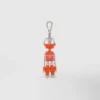 Robot Saffiano Leather Keychain Charm