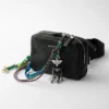 Robot Saffiano Leather Keychain Charm
