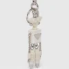 Robot Saffiano Leather Keychain Charm