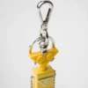 Robot Saffiano Leather Keychain Charm