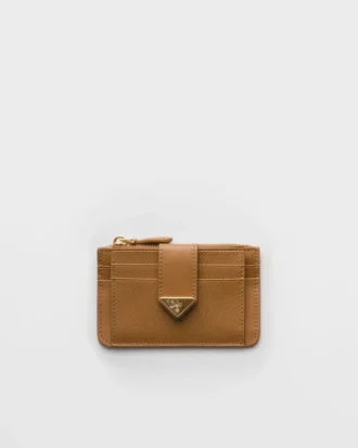 Saffiano and Smooth Leather Card Holder