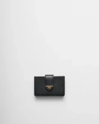 Saffiano and Smooth Leather Card Holder