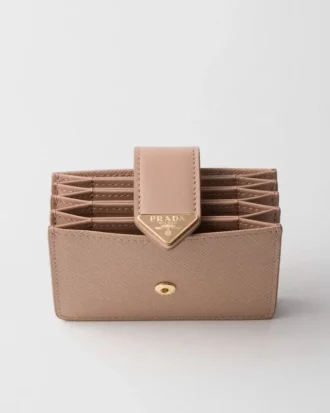 Saffiano and Smooth Leather Card Holder