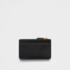 Saffiano and Smooth Leather Card Holder