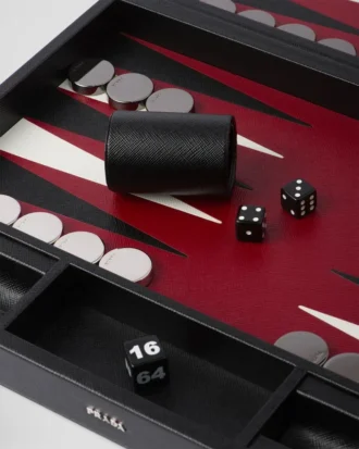 Saffiano Leather Backgammon Set
