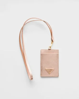 Saffiano Leather Badge Holder