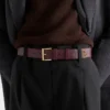 Saffiano Leather Belt