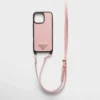 Saffiano Leather Case for Iphone 16 Pro Max with Shoulder Strap