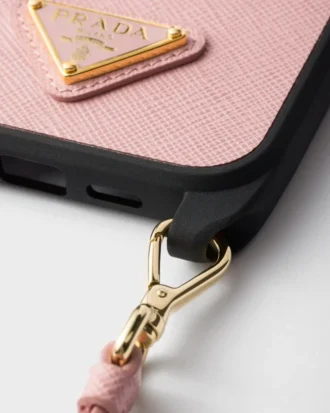 Saffiano Leather Case for Iphone 16 Pro Max with Shoulder Strap