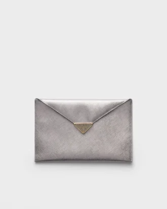 Saffiano Leather Envelope Clutch