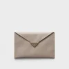 Saffiano Leather Envelope Clutch