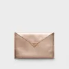 Saffiano Leather Envelope Clutch
