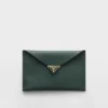 Saffiano Leather Envelope Clutch