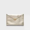 Saffiano Leather Envelope Clutch