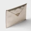 Saffiano Leather Envelope Clutch