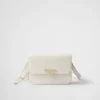 Saffiano Leather Flap Shoulder Bag