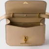 Saffiano Leather Flap Shoulder Bag