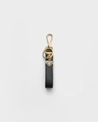 Saffiano Leather Keychain