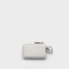 Saffiano Leather Mini Pouch with Keychain