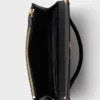 Saffiano Leather Wallet with Shoulder Strap