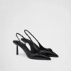 Saffiano Patent Leather Slingback Pumps