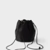 Satin Mini Bucket Bag