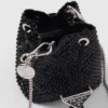Satin Mini-Pouch with Crystals