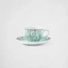 Set of Four Porcelain Espresso Cups – Vienna Green